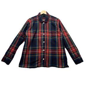 J Crew Womens Stewart Tartan Pajama Top Size M Medium Poplin TOP ONLY